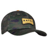 Camo hat with BATES FISHING COMPANY patch on front